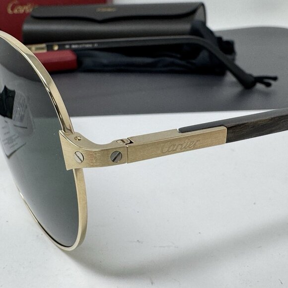 Cartier Sunglasses Aviator Polarized CT0096S-002 - Picture 8 of 16